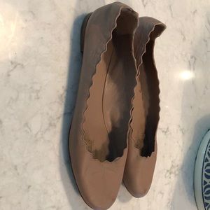 Chloe Lauren scalloped ballet flats